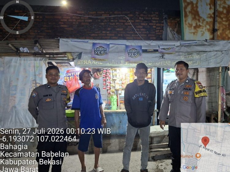 Jaga Jakarta Jaga Bekasi, Bhabinkamtibmas Kelurahan Bahagia Dorong Warga Aktifkan Kembali Poskamling