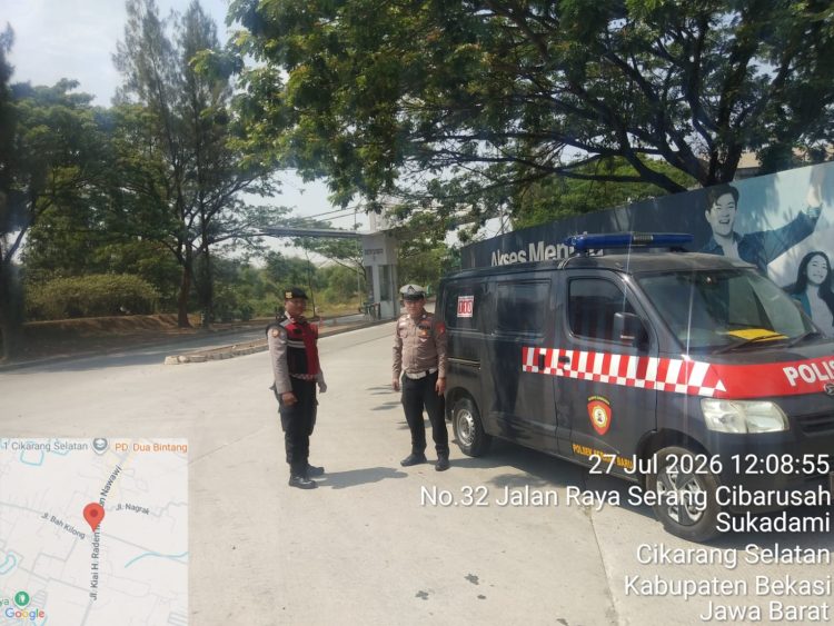 Jaga Jakarta Jaga Bekasi, Patroli Preventif Polsek Serang Baru Jaga Kawasan Industri Delta Silikon 8