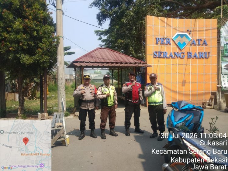 Patroli Preventif Polsek Serang Baru Perkuat Pengamanan Perumahan Permata