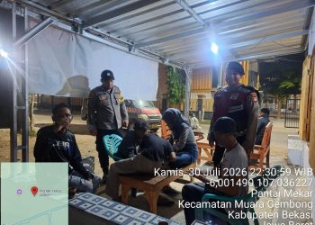 Patroli Dialogis Polsek Muara Gembong Perkuat Pencegahan Guantibmas dan Kejahatan Jalanan
