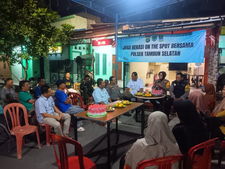 Jaga Bekasi On The Spot, Kapolsek Tambun Selatan Dengarkan Aspirasi Warga RW 11 Karang Satria