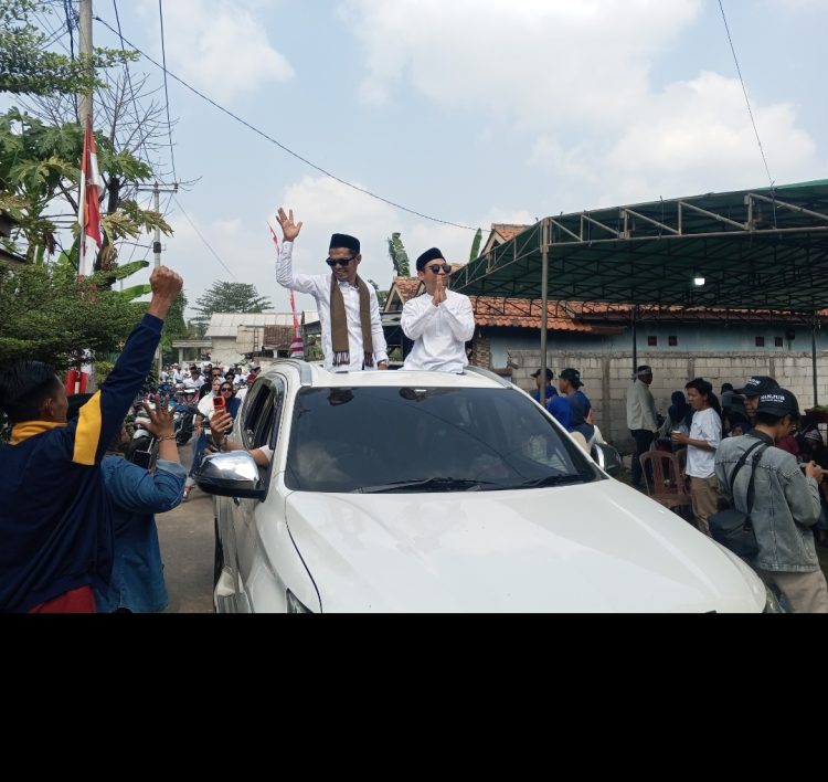 Ribuan Massa Antar Emin Suryana Daftar Pilkades Tamanrahayu, Yakin Bawa Perubahan