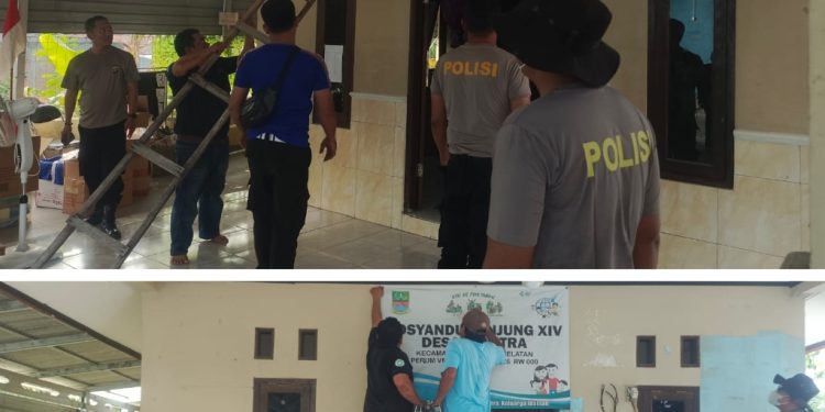 Bakti Sosial Polsek Cikarang Selatan: Cat Ulang Posyandu Ciantra, Warga Apresiasi