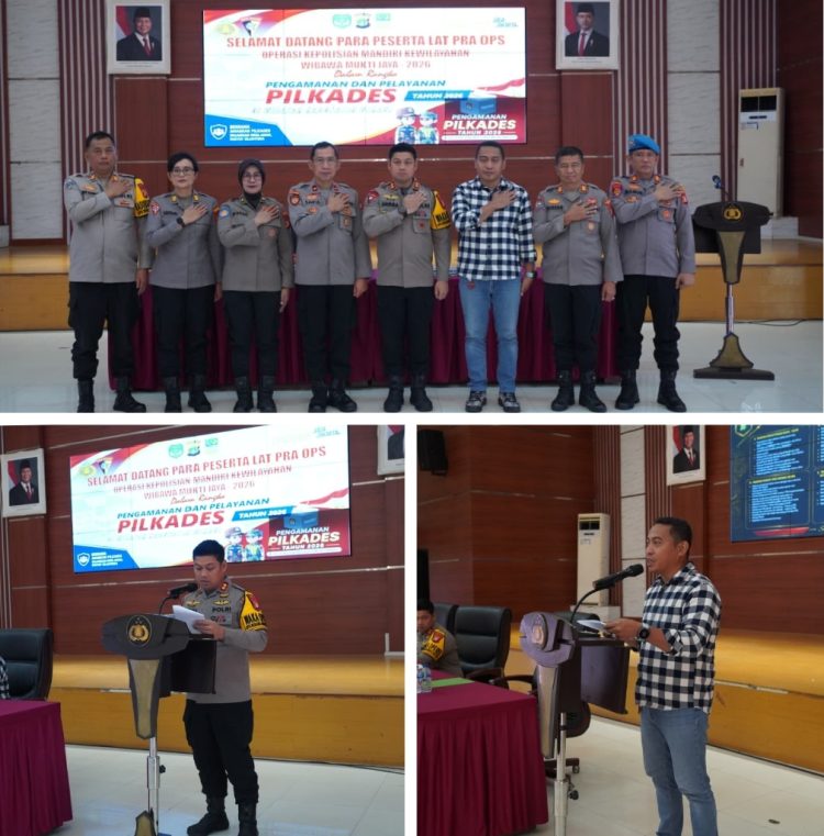 Polres Metro Bekasi Gelar Latpraops Wibawa Mukti Jaya 2026, Mantapkan Pengamanan Pilkades
