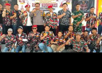 Jaga Jakarta Jaga Bekasi, Polsek Serang Baru Monitor Rakor Laskar Merah Putih Marcab Serang Baru