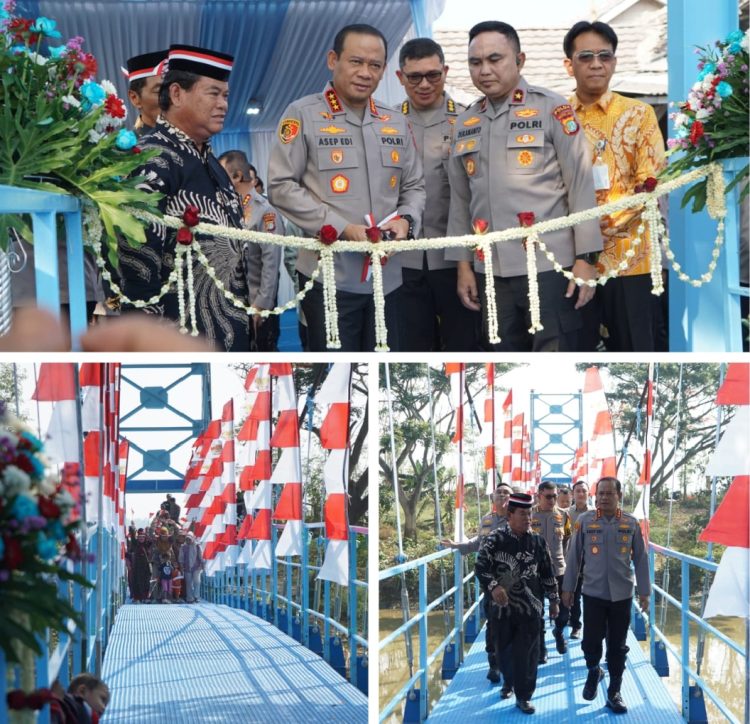 Jembatan Merah Putih Presisi Nusantara Diresmikan, Polda Metro Jaya Hadirkan Bakti Kesehatan dan 500 Paket Sembako untuk Warga Cabangbungin