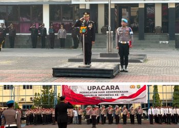 Jaga Jakarta Jaga Bekasi, Polres Metro Bekasi Gelar Upacara HUT ke-81 RI dengan Khidmat