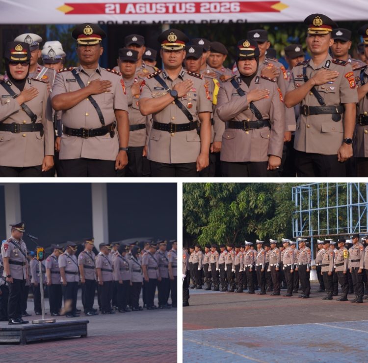 Hari Juang Polri 2026, Polres Metro Bekasi Kenang Semangat Proklamasi Polisi 21 Agustus 1945