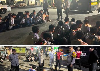 Gerak Cepat Polsek Cikarang Utara Gagalkan Dugaan Tawuran, Puluhan Remaja Diamankan