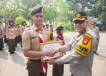 Kapolsek Cikarang Selatan Lantik dan Kukuhkan Anggota Saka Bhayangkara Angkatan Ke-4 Tahun 2026