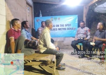 Jaga Bekasi On The Spot, Polsek Muaragembong Ajak Tokoh Masyarakat Jaga Kamtibmas Menjelang Pilkades