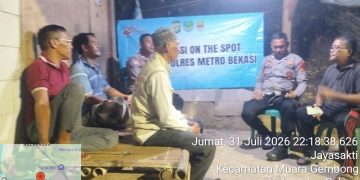 Jaga Bekasi On The Spot, Polsek Muaragembong Ajak Tokoh Masyarakat Jaga Kamtibmas Menjelang Pilkades