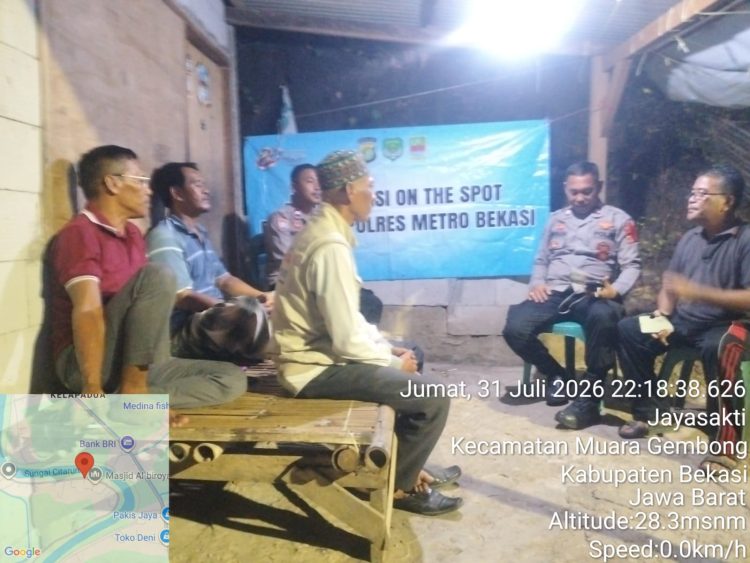Jaga Bekasi On The Spot, Polsek Muaragembong Ajak Tokoh Masyarakat Jaga Kamtibmas Menjelang Pilkades