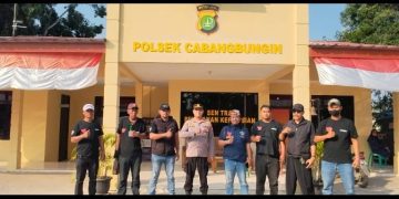 lDPC LBH HARIMAU RAYA BEKASI RAYA DAN KEPALA POSBAKUM CABANGBUNGIN JALIN SILATURAHMI DENGAN KAPOLSEK CABANGBUNGIN