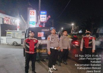 Patroli Biru Polsek Babelan Antisipasi 3C dan Tawuran di Kebalen