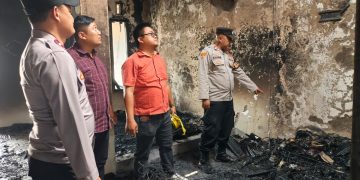 Jaga Jakarta Jaga Bekasi, Polsek Babelan Cek TKP Kebakaran Rumah di Kelurahan Bahagia