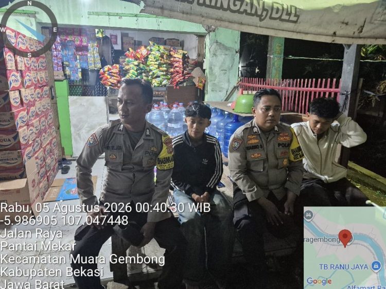 Jaga Jakarta Jaga Bekasi, Patroli Biru Polsek Muaragembong Sambangi Remaja dan Cegah Kejahatan Jalanan