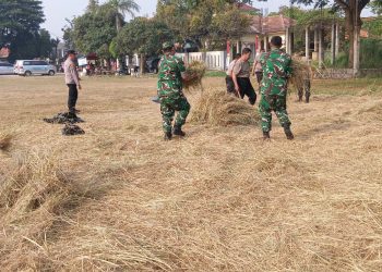 SAMBUT HUT KE-81 RI, MUSPIKA CIKARANG TIMUR GELAR KERJA BAKTI BERSIHKAN LINGKUNGAN