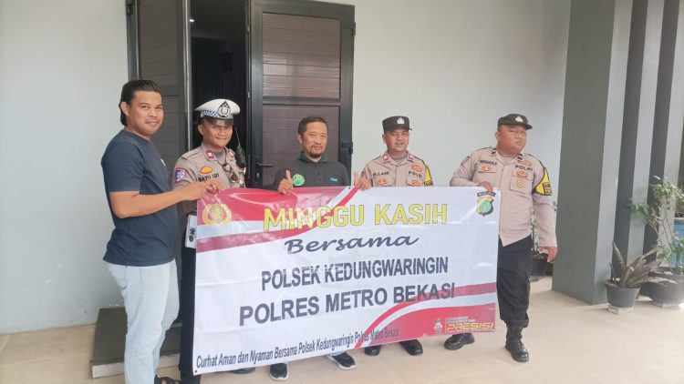 Jaga Jakarta Jaga Bekasi, Minggu Kasih Polsek Kedungwaringin Perkuat Silaturahmi dengan Jemaat Gereja Bethel Tabernakel