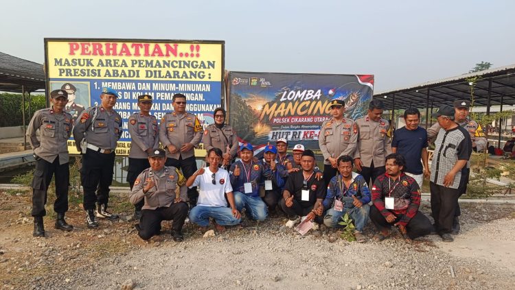 Jaga Jakarta Jaga Bekasi, Lomba Mancing Polsek Cikarang Utara Semarakkan HUT ke-81 RI Bersama Masyarakat