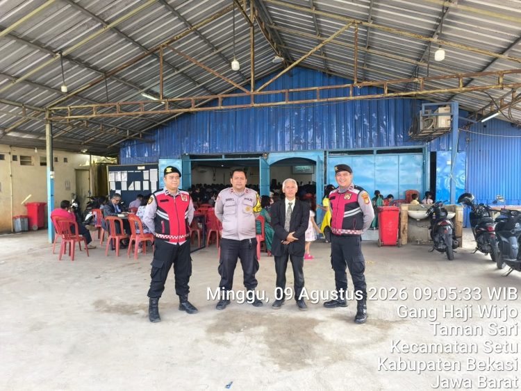 Jaga Jakarta Jaga Bekasi, Polsek Setu Pelayanan Pengamanan Ibadah Minggu Jemaat HKBP Tamansari