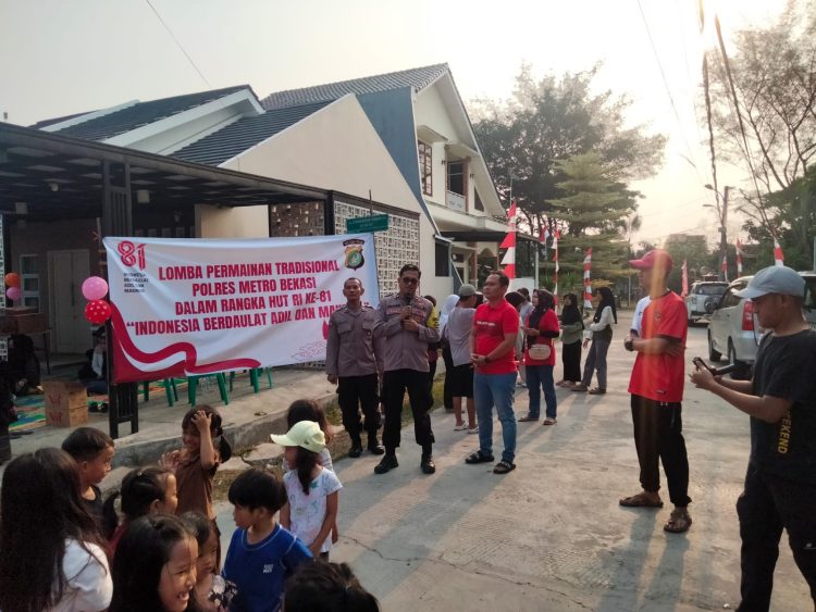 Jaga Jakarta Jaga Bekasi, Permainan Tradisional Semarakkan HUT ke-81 RI Bersama Warga Cikarang Timur