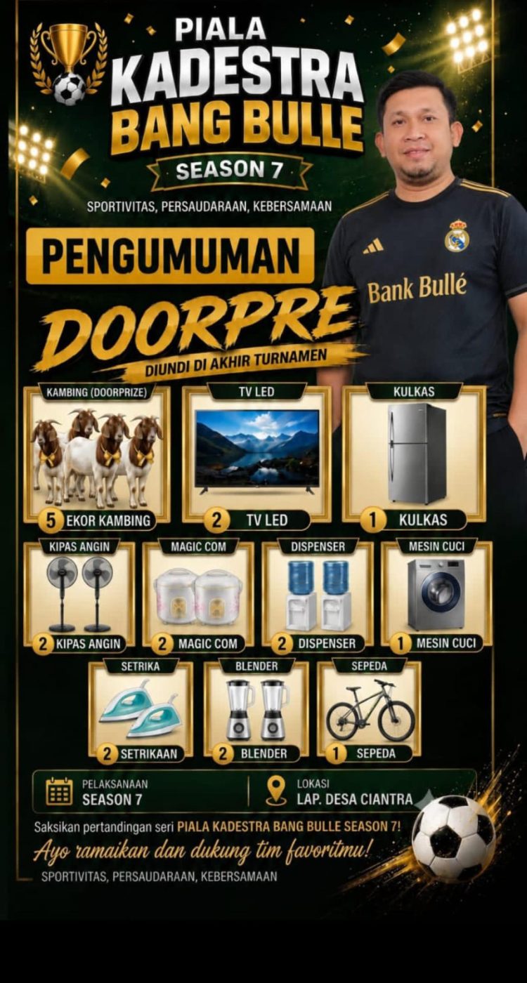 Piala Kadestra Bang Bulle Season 7 Resmi Digelar! Hadirkan Aksi Seru & Doorprize Melimpah Termasuk 5 Ekor Kambing!