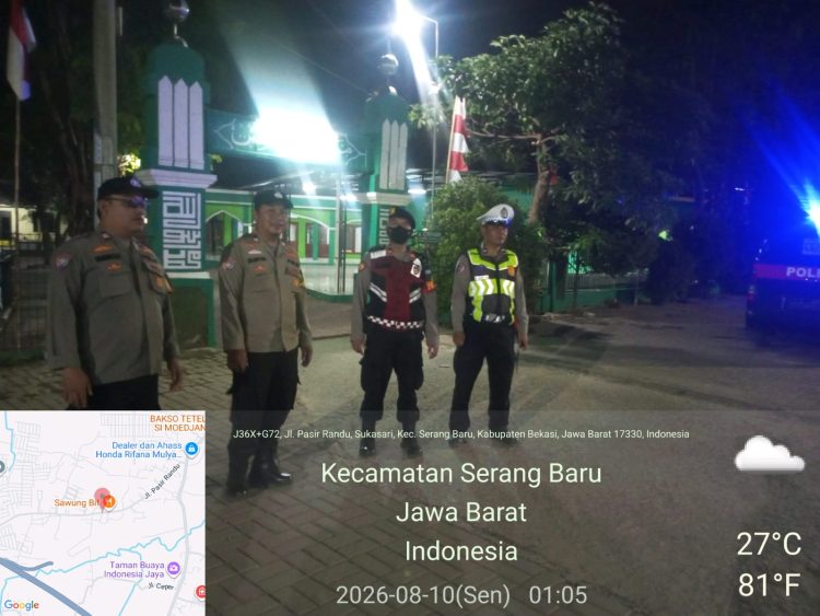 Polsek Serang Baru Gelar Patroli Preventif, Antisipasi 3C dan Perkuat Keamanan Lingkungan