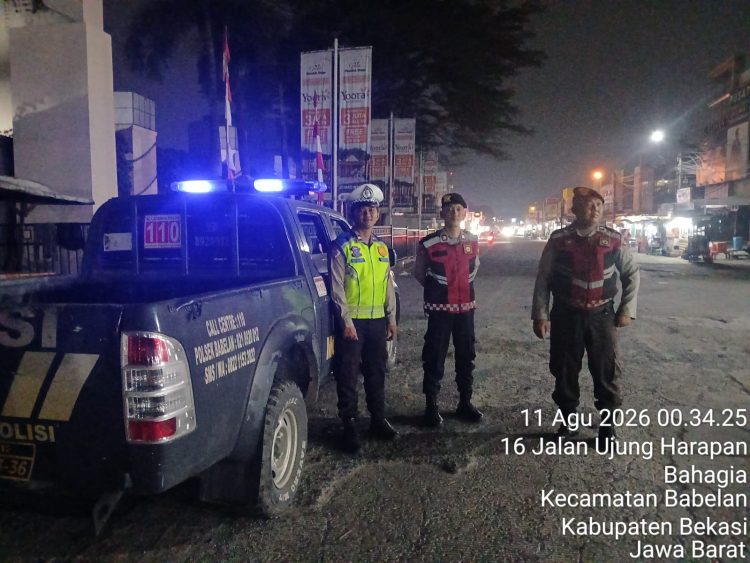 Polsek Babelan Tingkatkan Patroli Mobile dan Strong Point di Jalan Ujung Harapan, Antisipasi 3C