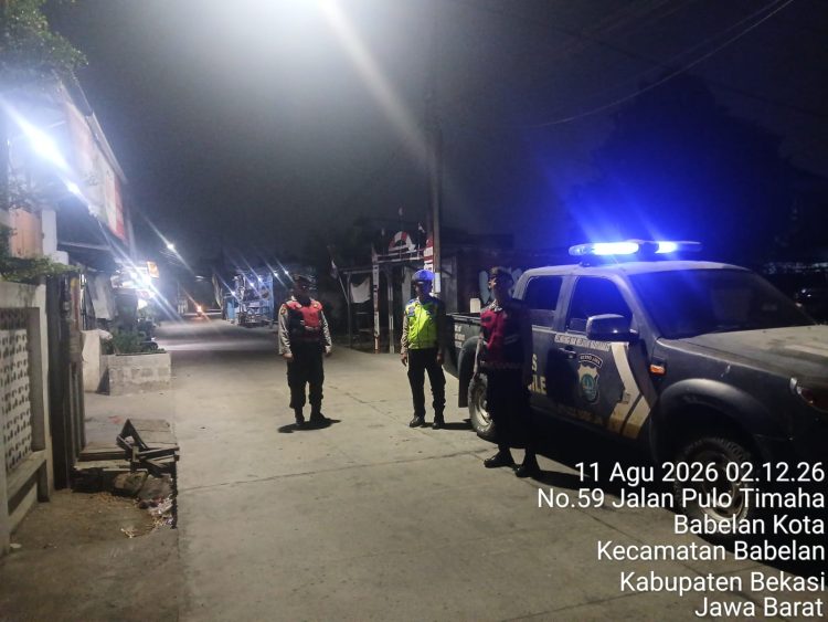 Polsek Babelan Patroli Mobile dan Strong Point di Jalan Pulo Timaha, Antisipasi 3C