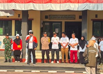 Semarak HUT RI ke-81, Polsek Bojongmangu Amankan Gerak Jalan Diikuti 500 Peserta