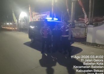 Polsek Babelan Gelar Patroli Biru Dini Hari, Antisipasi 3C dan Kejahatan Lainnya