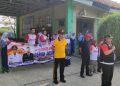 Semarak HUT RI ke-81, Polsek Muaragembong Amankan Gerak Jalan Antarinstansi dan Pelajar