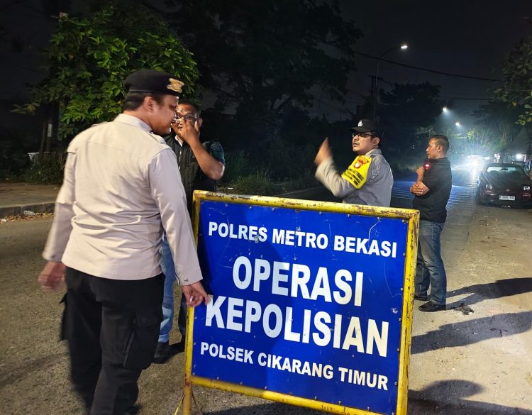 Jaga Jakarta, Jaga Bekasi: Polsek Cikarang Timur Gelar OKJ, Satu Sepeda Motor Diamankan