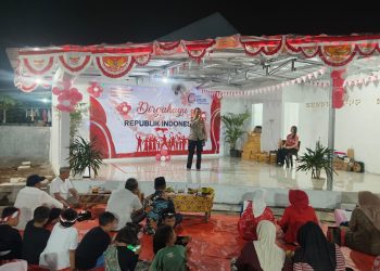 Jaga Jakarta Jaga Bekasi, Polsek Cikarang Pusat Hadiri Peresmian Sekretariat RT dan Malam 17 Agustus di Hegarmukti