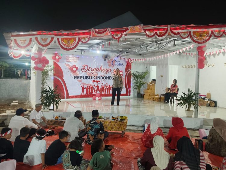 Jaga Jakarta Jaga Bekasi, Polsek Cikarang Pusat Hadiri Peresmian Sekretariat RT dan Malam 17 Agustus di Hegarmukti