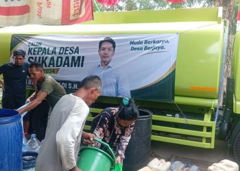 Tebar Kebaikan di Hari Kemerdekaan, Calon Kades M. Reza Reynaldi Salurkan Bantuan Air Bersih ke Kp. Nagrak