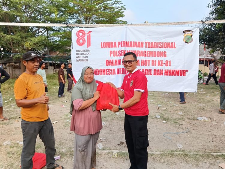Semarak HUT RI ke-81, Polsek Muaragembong Gelar Lomba Permainan Tradisional Bersama Warga