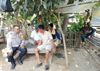 Sambangi Warga Mekarjaya, Bhabinkamtibmas Ajak Masyarakat Aktif Jaga Kamtibmas