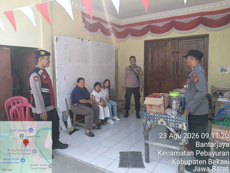 Polsek Pebayuran Amankan Kebaktian Jemaat Gereja El Gibor di Bantar Jaya