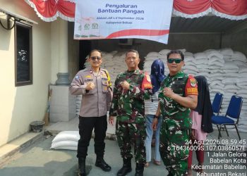 4.816 Warga Babelan Kota Terima Bantuan Pangan, Polisi dan TNI Kawal Penyaluran