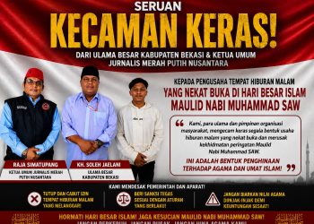 Ulama Bekasi dan Ketua Umum Jurnalis Merah Putih Nusantara Mengecam Keras Para Pengusaha THM Yang Berani Buka di Malam Hari Maulid Nabi