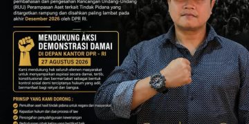 STATEMENT KETUA UMUM LEMBAGA BANTUAN HUKUM (LBH) HARIMAU RAYA MENDUKUNG PERCEPATAN PENGESAHAN RUU PERAMPASAN ASET DAN AKSI DEMONSTRASI DAMAI 27 AGUSTUS 2026