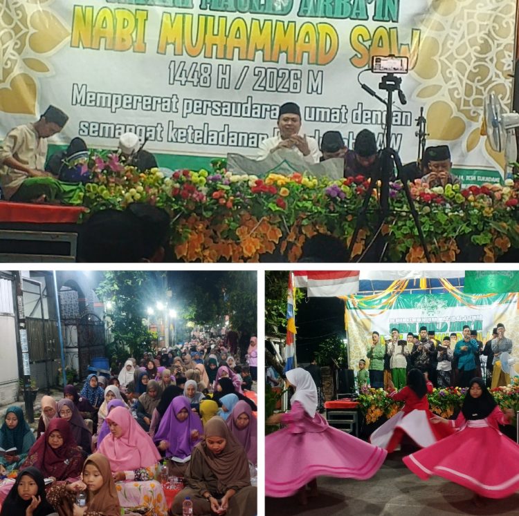 Safari Maulid Arbain Malam ke-32 RT007/014 BCM, Kyai Muslihin Sampaikan Tausiyah,