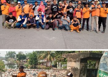 World Cleanup Day #13Juta, Relawan Bersama Bersihkan Sungai di Pintu Air Puri Nirwana 