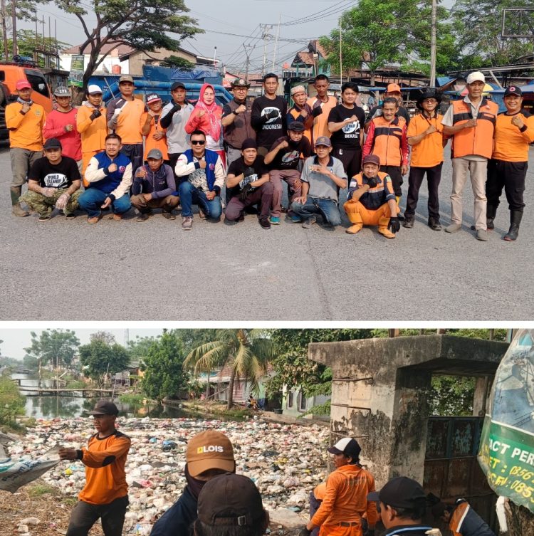 World Cleanup Day #13Juta, Relawan Bersama Bersihkan Sungai di Pintu Air Puri Nirwana  ‎