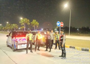 Polsek Cikarang Pusat Gelar Patroli KRYD Dini Hari, Antisipasi Kejahatan Jalanan dan Tawuran