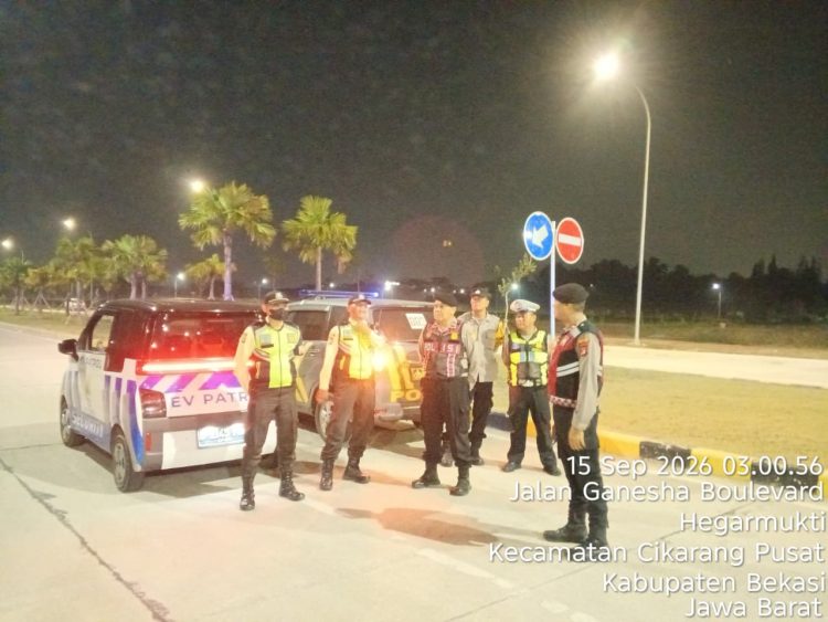 Polsek Cikarang Pusat Gelar Patroli KRYD Dini Hari, Antisipasi Kejahatan Jalanan dan Tawuran