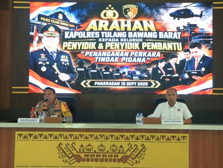 Tingkatkan Profesionalisme, Kapolres Tulang Bawang Barat Beri Arahan Kepada Penyidik dan Penyidik Pembantu Polres dan Polsek Jajaran