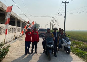 Polsek Tambelang Amankan Kampanye Terbuka Calon Kades Sukamaju Nomor Urut 1